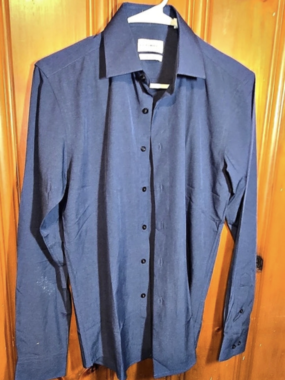 Lucky Brand Slim Fit 4-Way Stretch Button-Down Shirt Small Blue